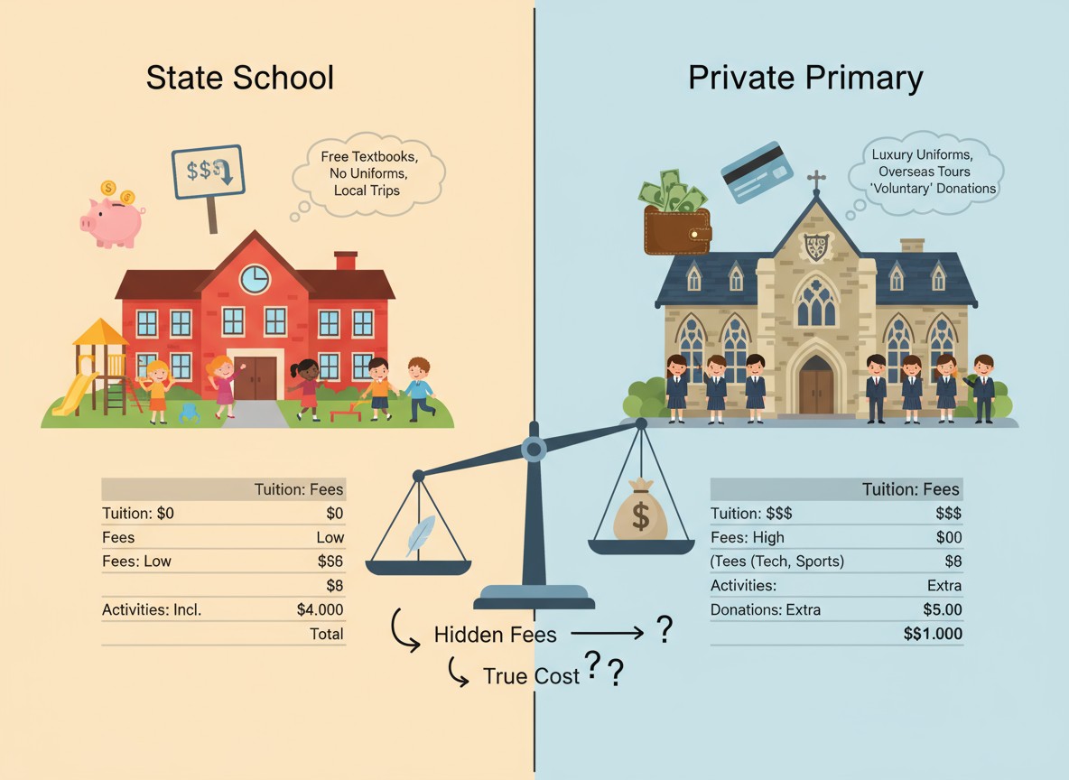 State School vs Private Primary: True Cost Comparison Including Hidden Fees