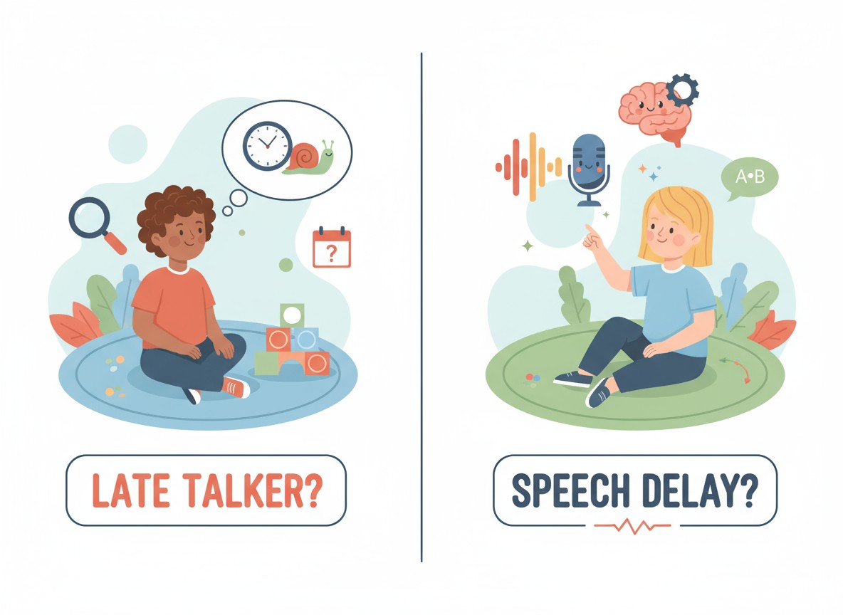 Late Talker vs Speech Delay: How to Tell the Difference Before Age 5" - High search volume, parental concern